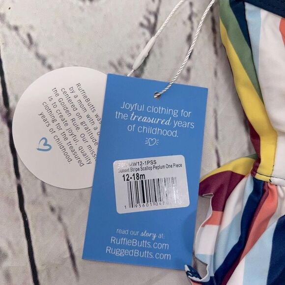 Infant Girls Striped One Piece Swimsuit - Picture 3 of 4